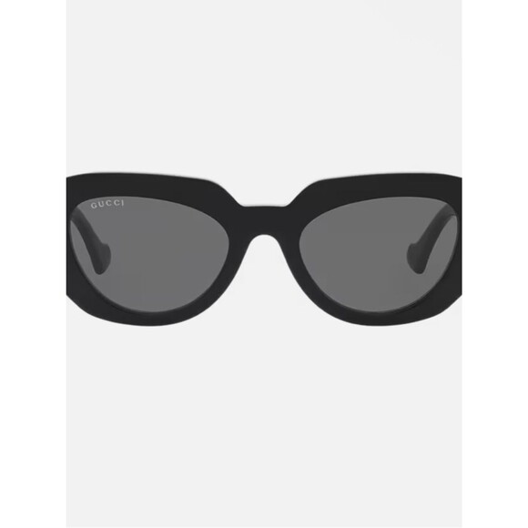 Gucci Black Cat-Eye Sunglasses with Gold Double G main image 7